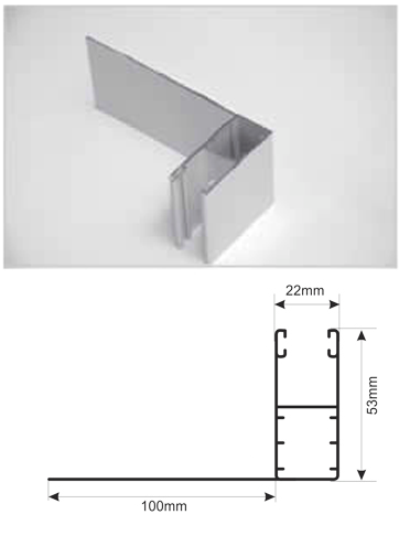 Obla 53x27mm sa krilom 100mm	 Aluroll