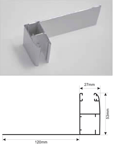 Obla 53x27mm sa krilom 120mm	 Aluroll