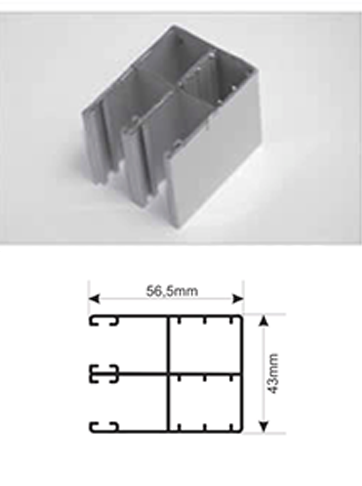 Ravna dupla 56.6x43mm Aluroll