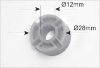 PVC lager Ø 28mm Aluroll